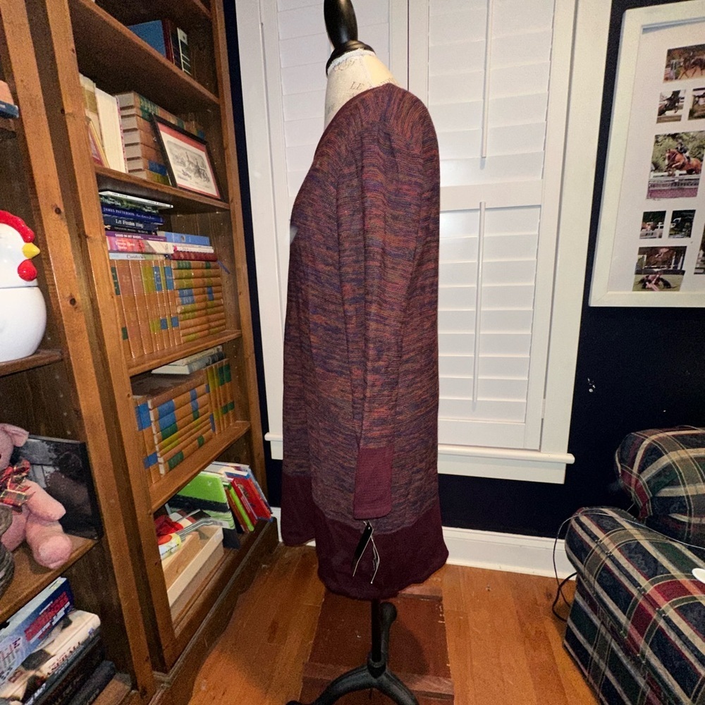 Nina Leonard Multicolor Long Sleeve Dress - Picture 5 of 12